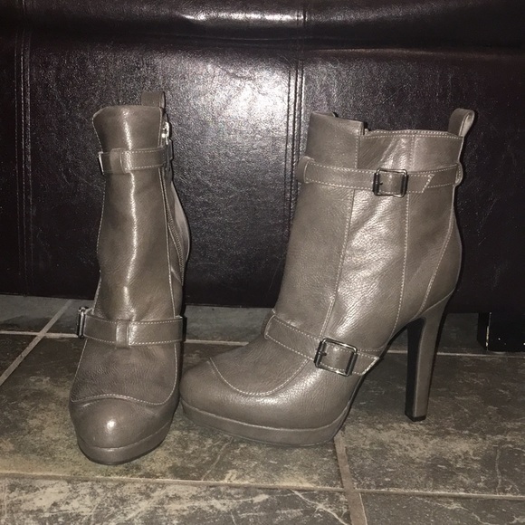 grey stiletto booties